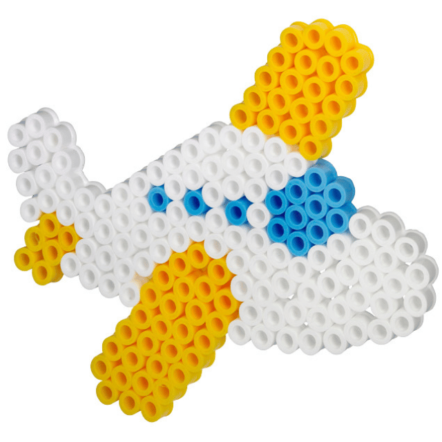Hama maxi plato perlado, transparente - Aviones 8216