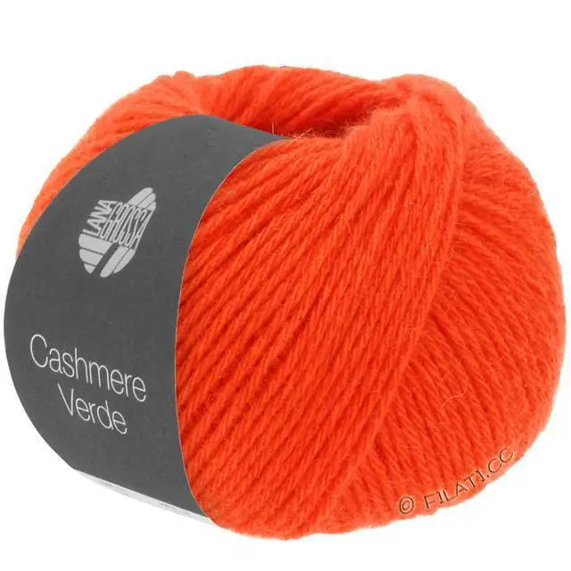 Lana Grossa Cashmere Verde 10 rojo naranja