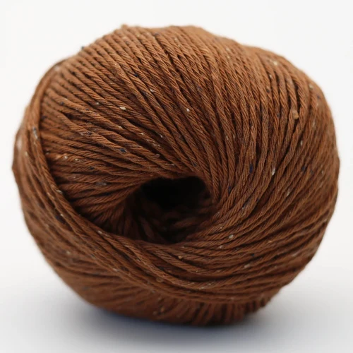 Erika Knight Gossypium Cotton Tweed 33 Nuez marrón