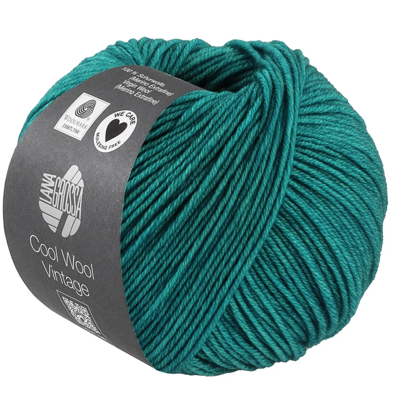 Lana Grossa Cool Wool Vintage 94 Verde petróleo