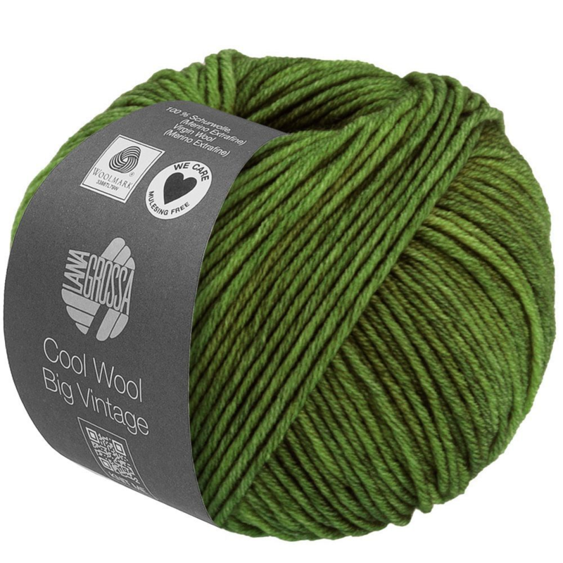 Lana Grossa Cool Wool Big Vintage 92 Verde hierba