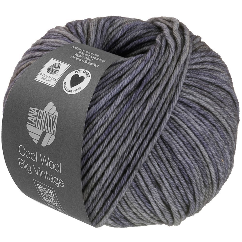 Lana Grossa Cool Wool Big Vintage 91 Gris oscuro