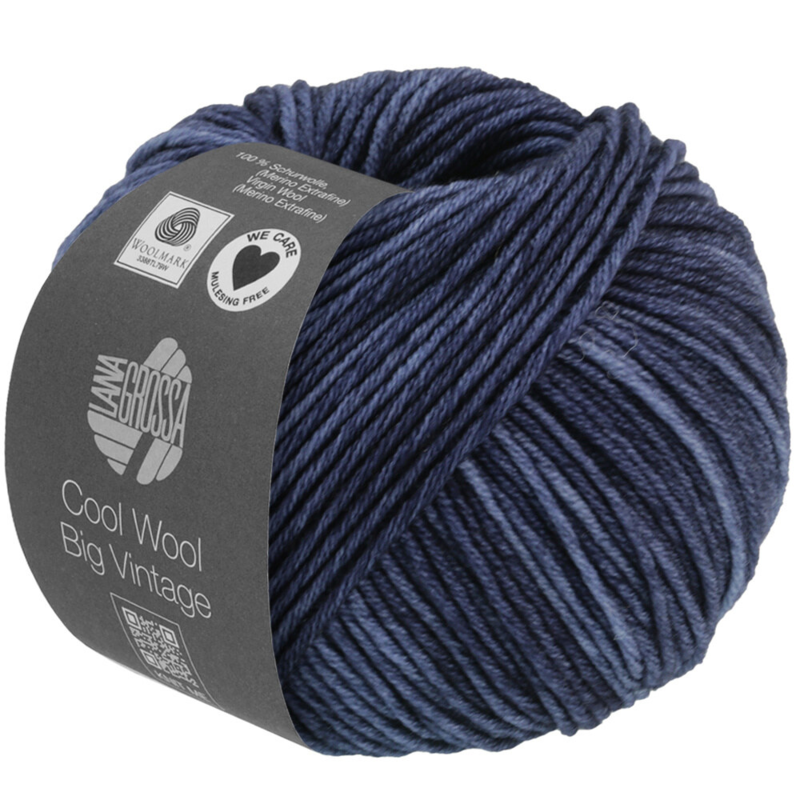 Lana Grossa Cool Wool Big Vintage 66 Azul oscuro