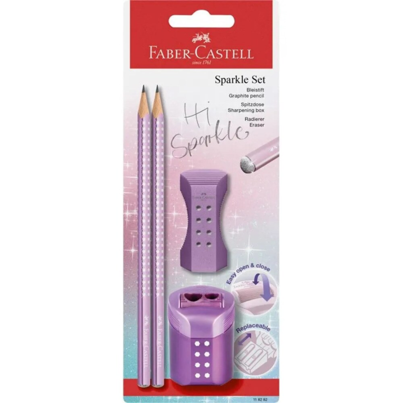 Faber-Castell, Set de lápices Sparkle, colores surtidos Violet metallic