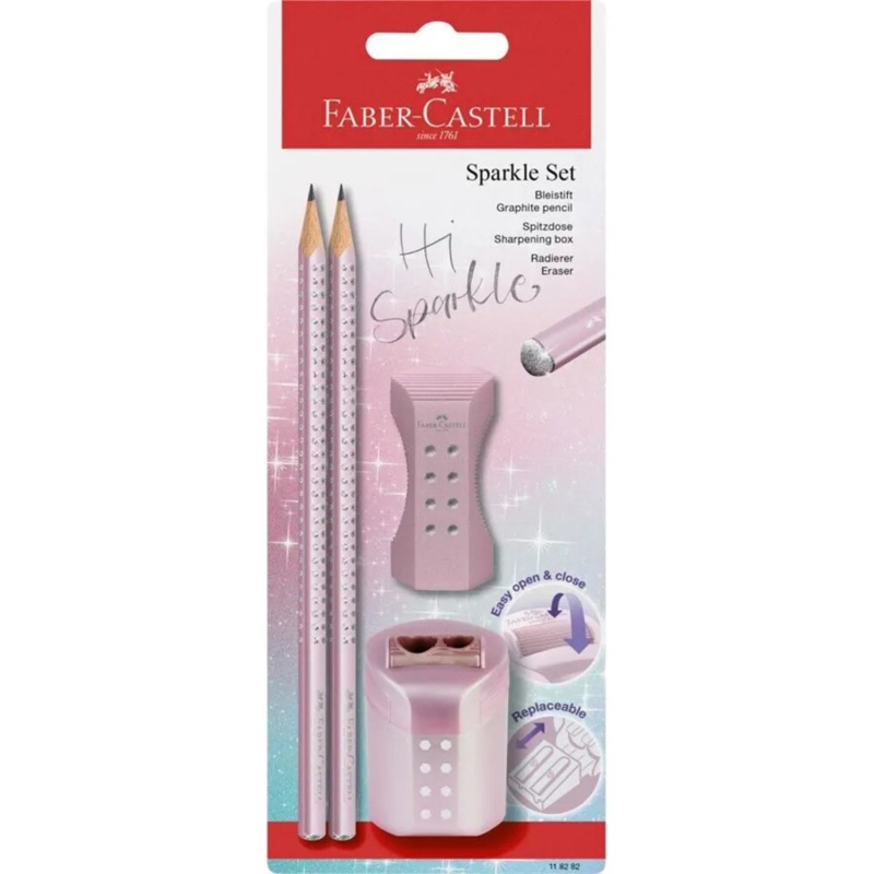 Faber-Castell, Set de lápices Sparkle, colores surtidos Rose metallic