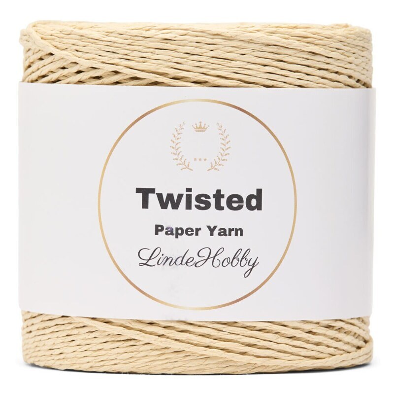 LindeHobby Twisted Paper Yarn 02 Beige claro