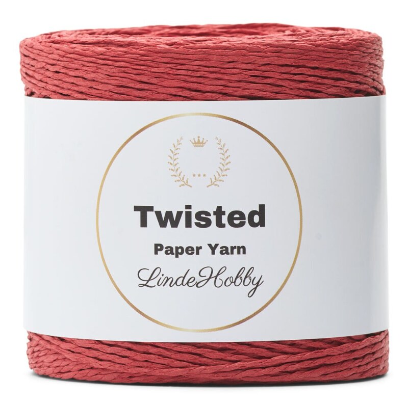 LindeHobby Twisted Paper Yarn 21 Rojo