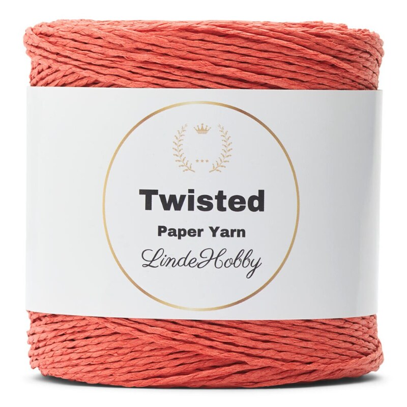 LindeHobby Twisted Paper Yarn 25 Coral oscuro