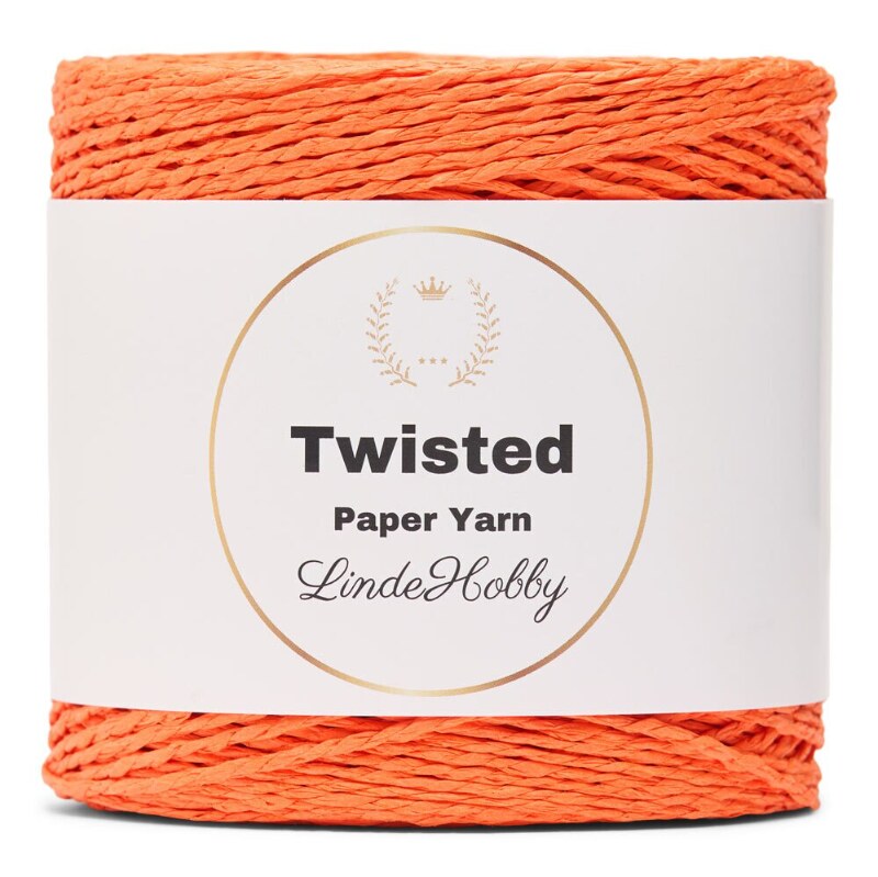 LindeHobby Twisted Paper Yarn 17 Naranja
