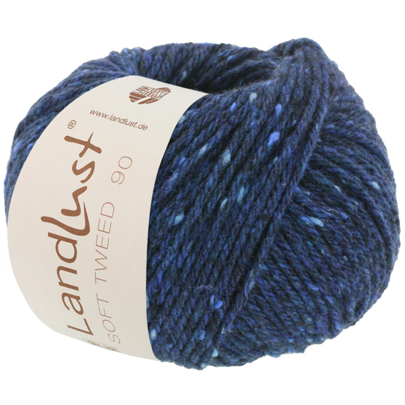 Lana Grossa Landlust Soft Tweed 90 14 Azul oscuroro jaspeado