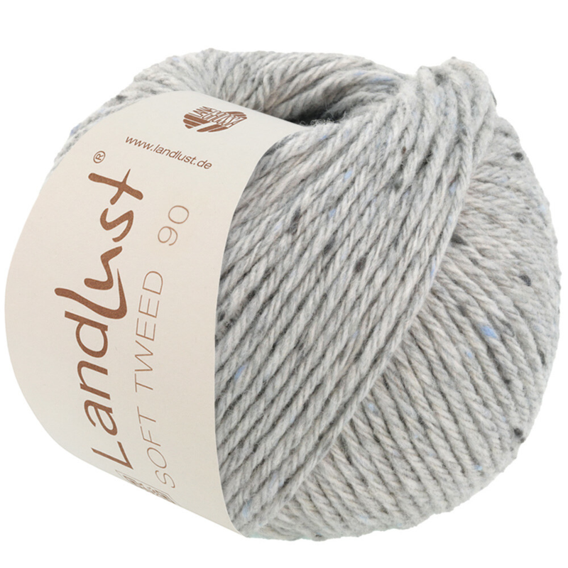 Lana Grossa Landlust Soft Tweed 90 17 Gris claro jaspeado