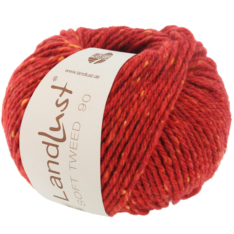 Lana Grossa Landlust Soft Tweed 90 11 Rojo jaspeado