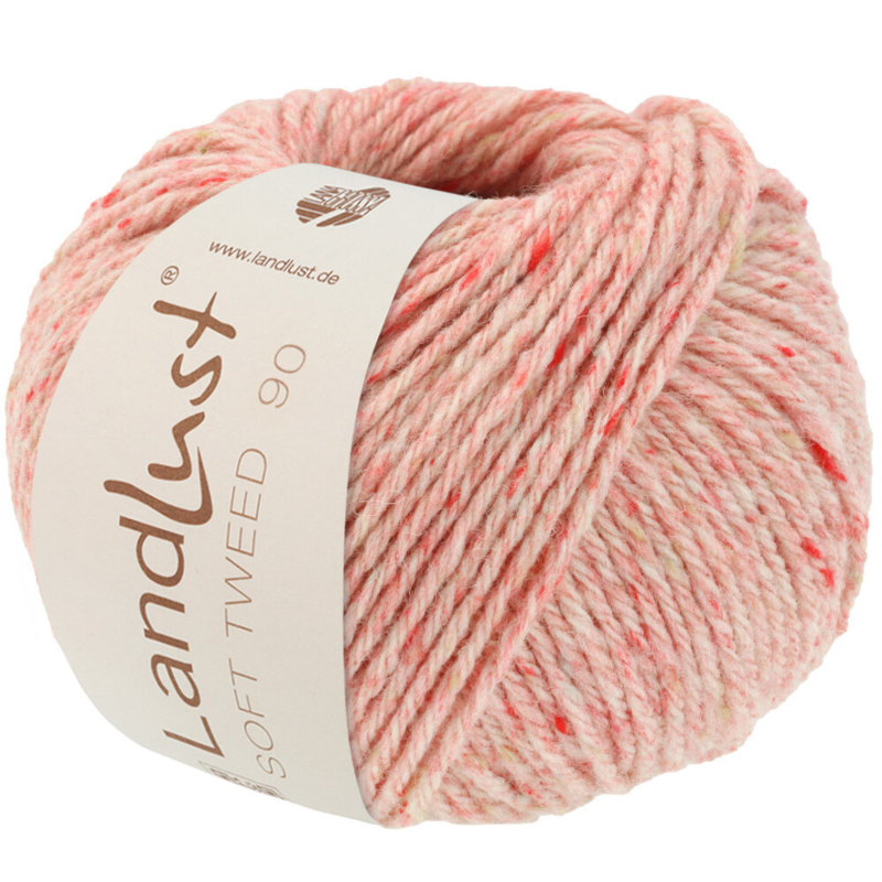 Lana Grossa Landlust Soft Tweed 90 12 Rojo claro jaspeado