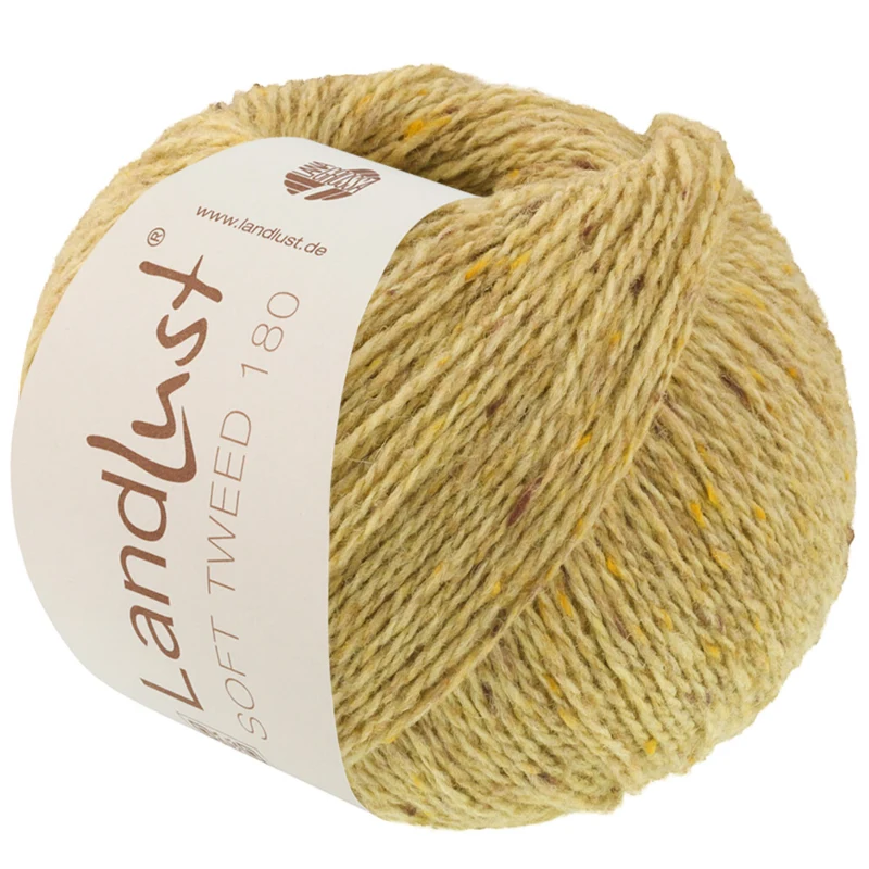 Lana Grossa Landlust Soft Tweed 180 134 Beige verdoso jaspeado