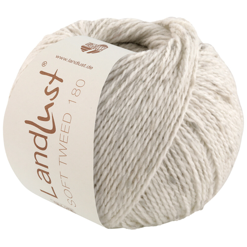 Lana Grossa Landlust Soft Tweed 180 125 Gris plateado jaspeado