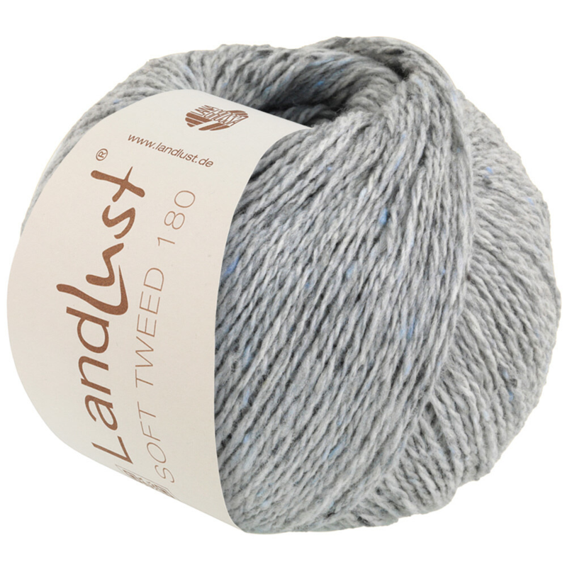 Lana Grossa Landlust Soft Tweed 180 117 Gris claro jaspeado