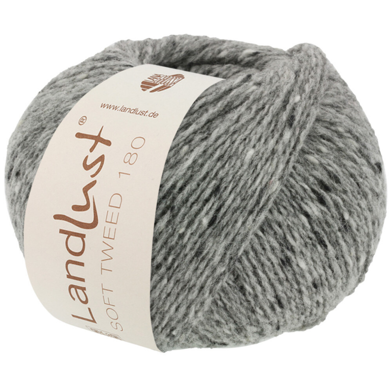 Lana Grossa Landlust Soft Tweed 180 104 Gris jaspeado