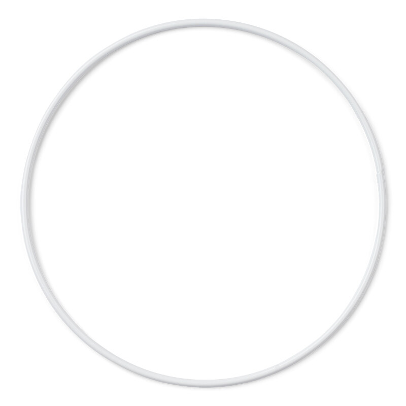 HobbyArts Anillo de Metal para Móviles y Atrapasueños, Blanco, 1 pc 15 cm