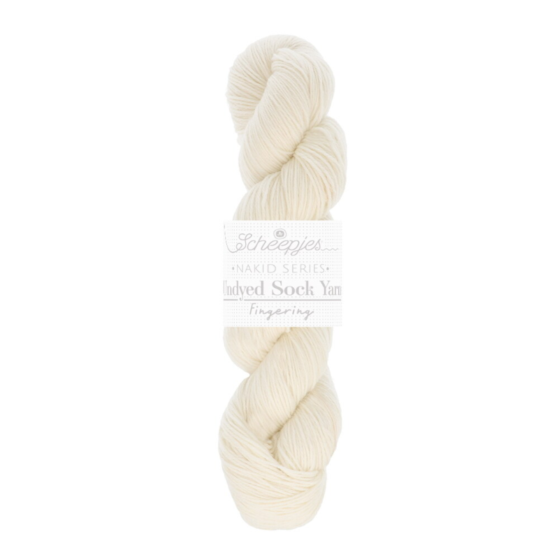 Scheepjes Nakid Series Undyed Sock Yarn 100g 001 Fingering