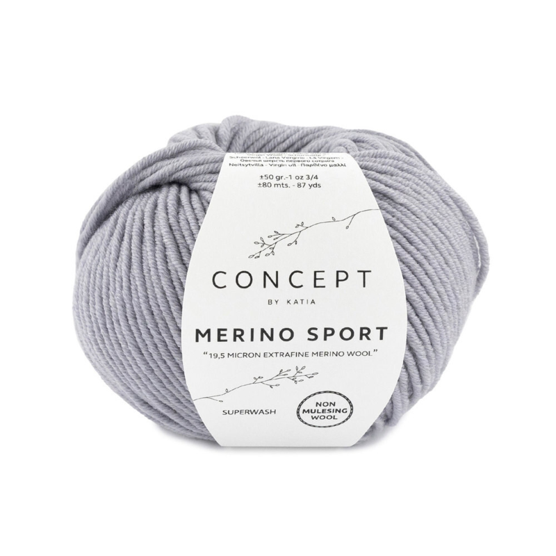 Katia Concept Merino Sport 400 Gris claro