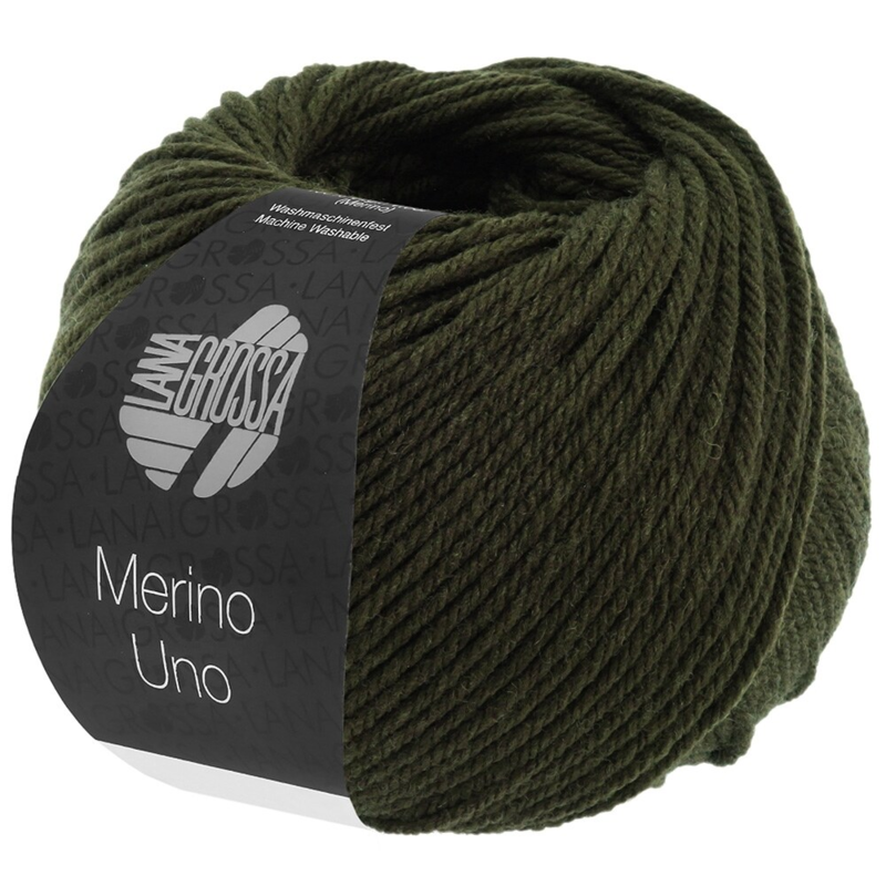 Lana Grossa Merino Uno 72 Negro Verde