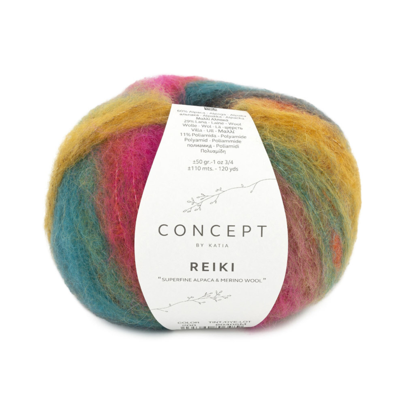 Katia Concept Reiki 200 Naranja-Fucsia-Verde-Verde azulado-Ocre