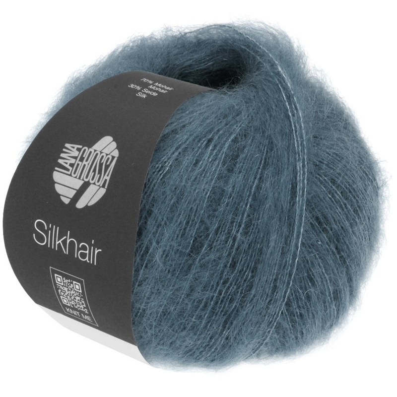 Lana Grossa Silkhair 202 Azul Humo