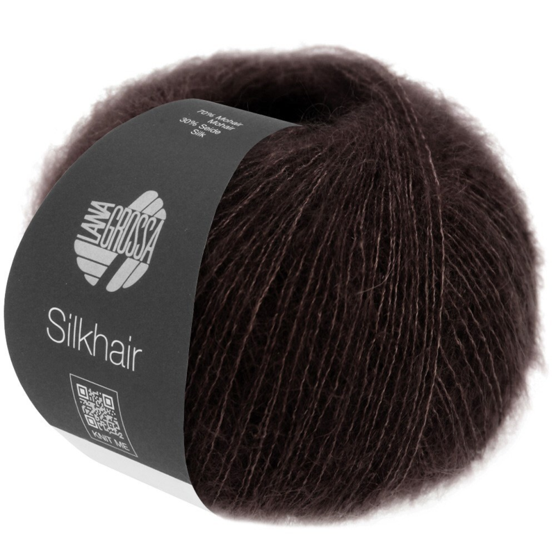 Lana Grossa Silkhair 209 Negro Marrón