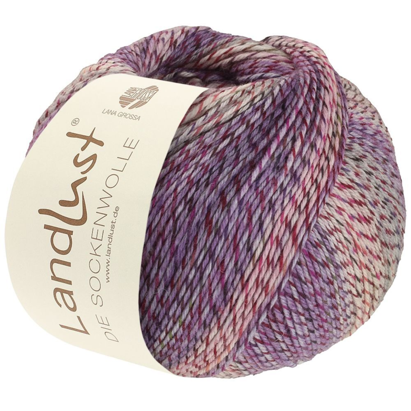 Lana Grossa Landlust Die Sockenwolle 217 Ecru/Rosa/Violeta/Rosa fuerte/Fucsia/Antracita