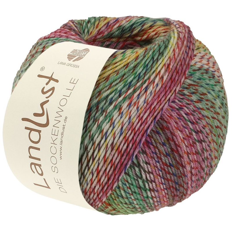 Lana Grossa Landlust Die Sockenwolle 218 Verde/Rojo/Azul/Rosa/Amarillo/Vainilla