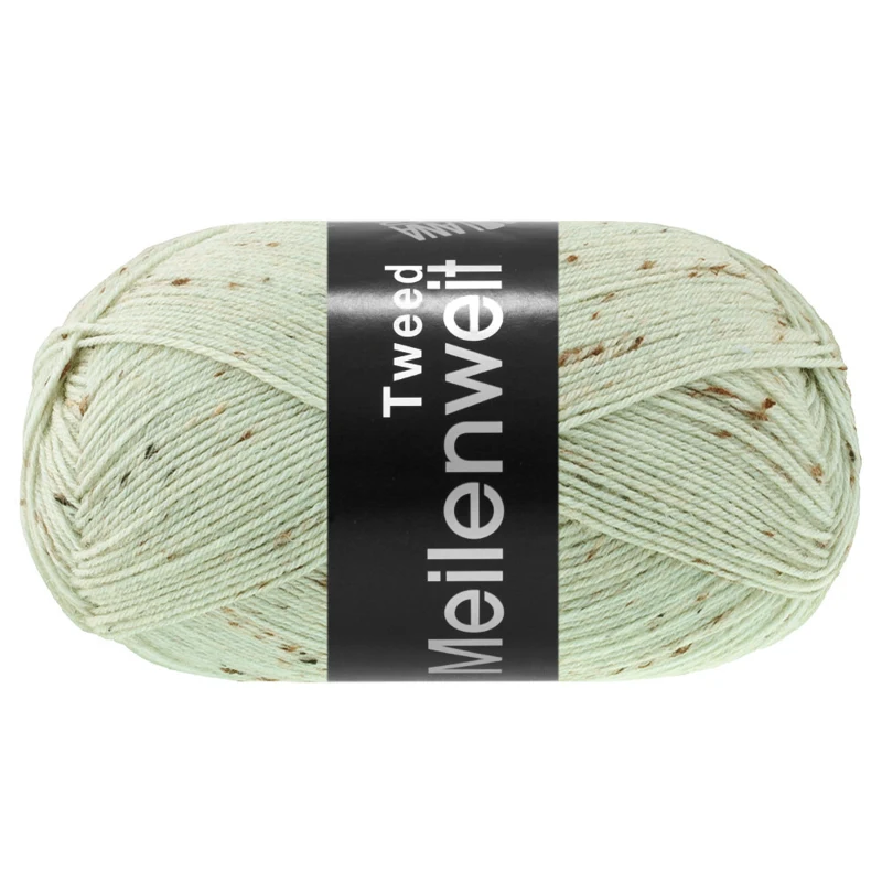 Lana Grossa Meilenweit 100 Tweed 182 Verde blanquecino