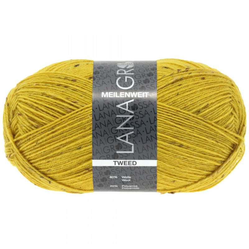 Lana Grossa Meilenweit 100 Tweed 157 Amarillo mostaza