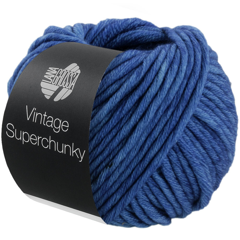 Lana Grossa Vintage Superchunky 504 Azul Tinta