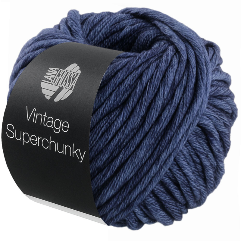 Lana Grossa Vintage Superchunky 505 Azul Oscuro