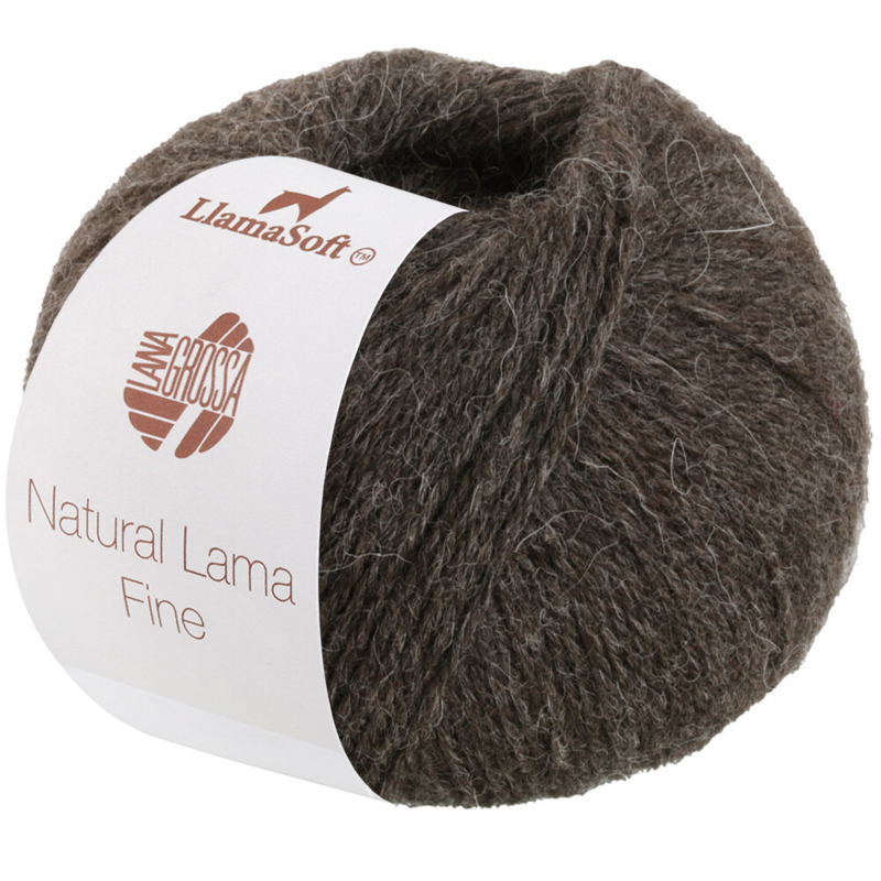 Lana Grossa Natural Lama Fine 115 Marrón negro