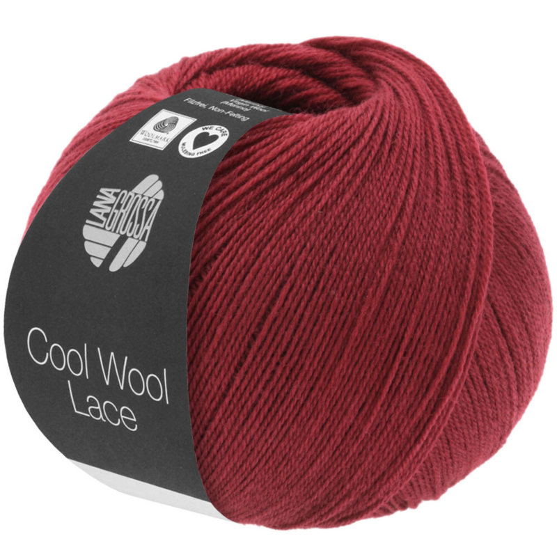 Lana Grossa Cool Wool Lace 20 Burdeos