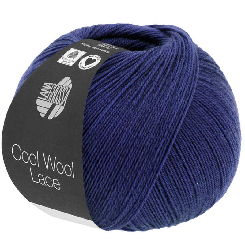 Lana Grossa Cool Wool Lace 53 Azul Marino