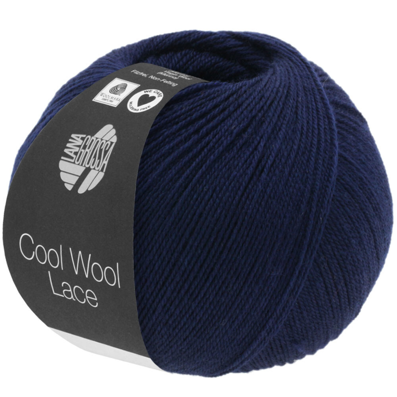 Lana Grossa Cool Wool Lace 23 Azul Noche