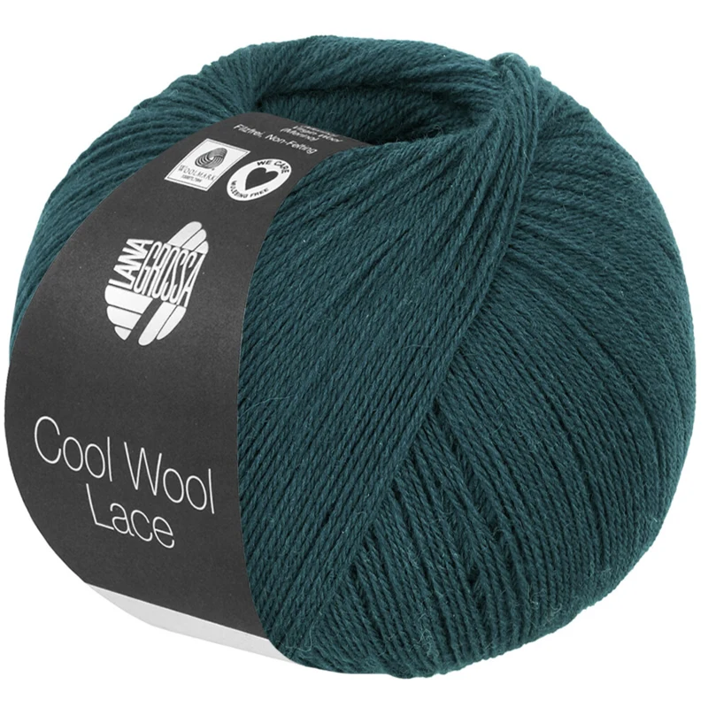 Lana Grossa Cool Wool Lace 69 Petróleo oscuro