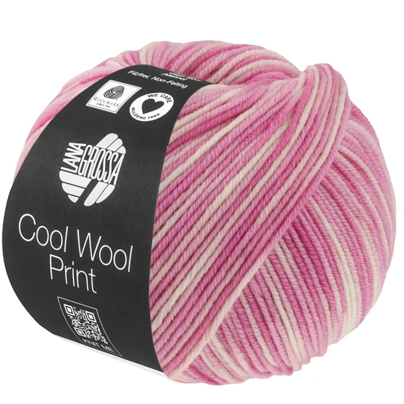 Lana Grossa Cool Wool Print 842 Rosa/Fucsia/Crudo