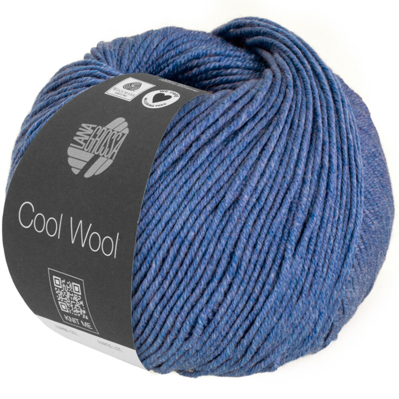 Lana Grossa Cool Wool Mélange 1427 Azul jaspeado