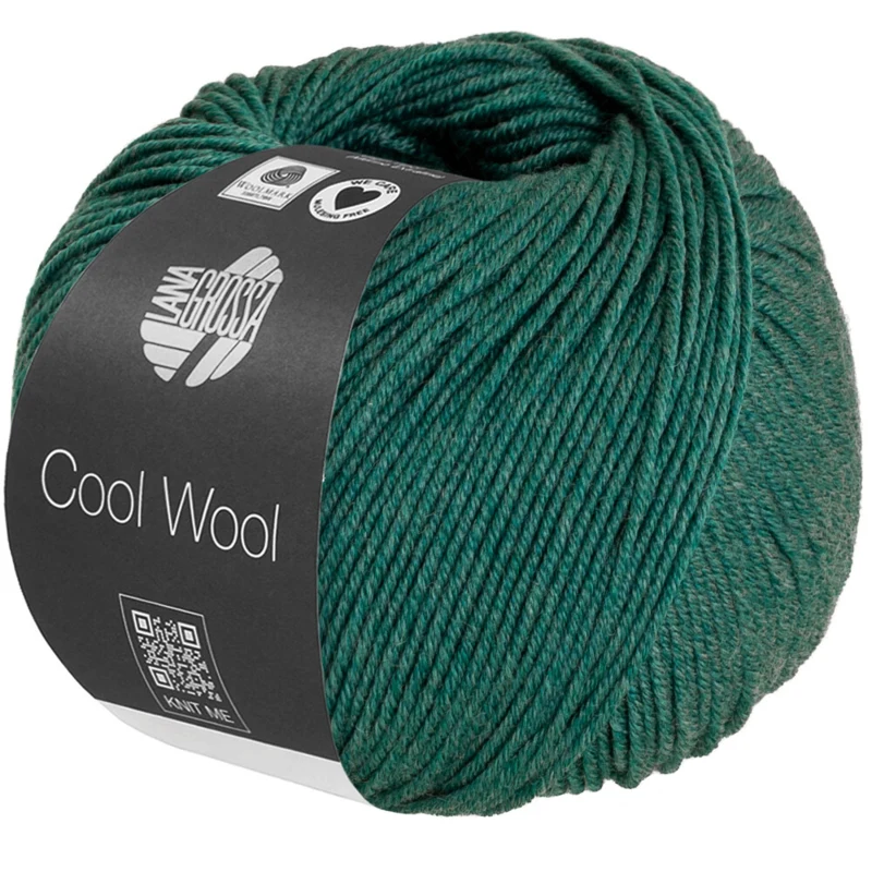 Lana Grossa Cool Wool Mélange 1505 Verde oscuro jaspeado