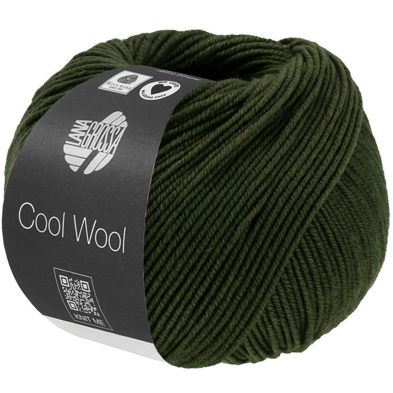 Lana Grossa Cool Wool Mélange 1495 Verde loden jaspeado