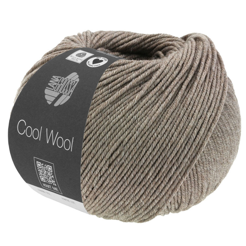 Lana Grossa Cool Wool Mélange 1421 Gris-marrón jaspeado