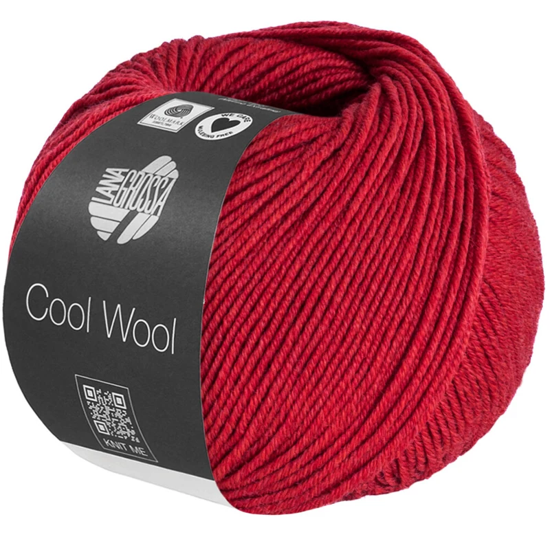 Lana Grossa Cool Wool Mélange 1501 Rojo cereza jaspeado