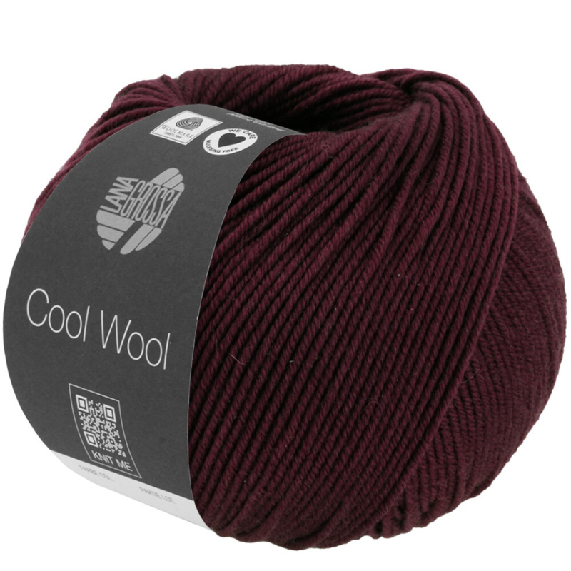 Lana Grossa Cool Wool Mélange 1404 Negro-rojo jaspeado