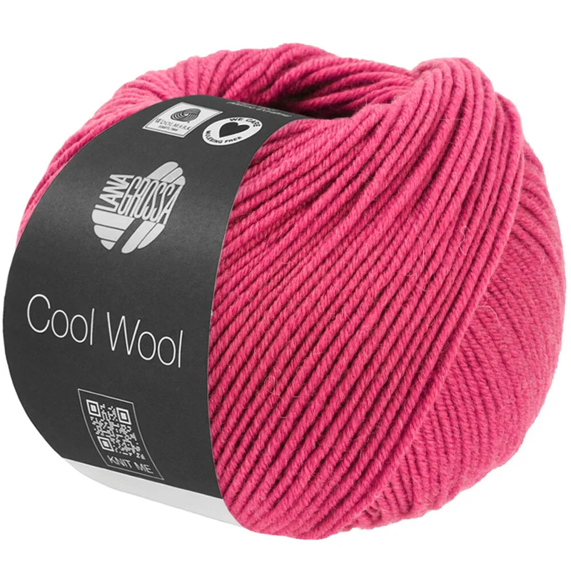 Lana Grossa Cool Wool Mélange 1496 Rosa fuerte jaspeado