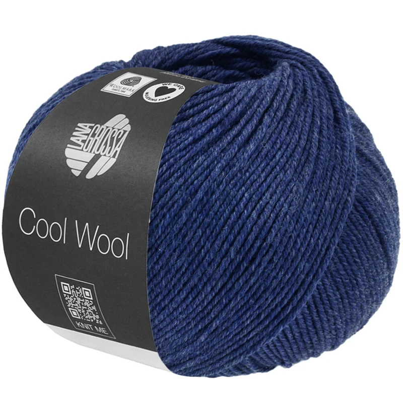 Lana Grossa Cool Wool Mélange 1504 Azul oscuro jaspeado