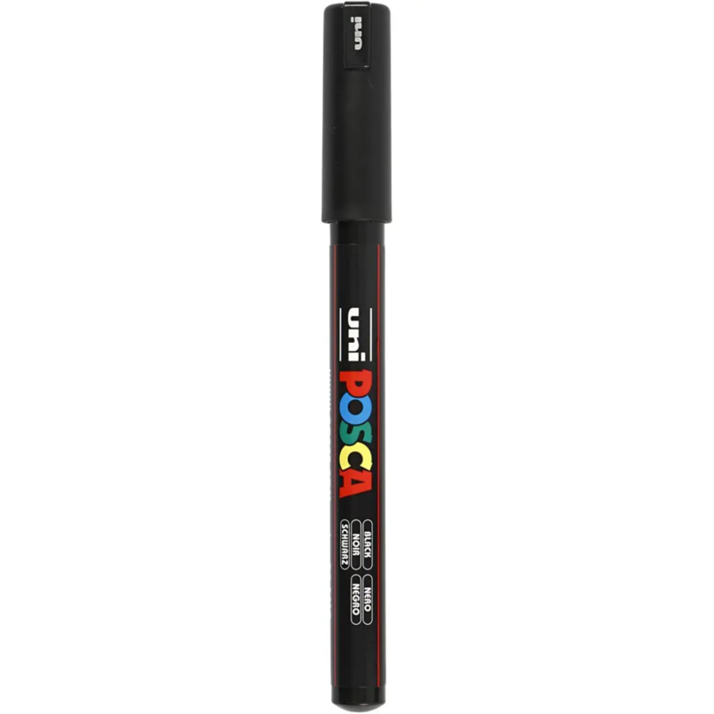 Rotulador Posca, 0.7 mm, 1 ud. Negro