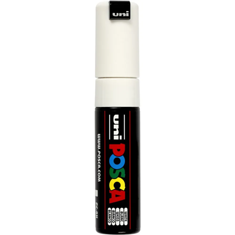 Rotulador Posca, 8 mm, 1 ud. Blanco